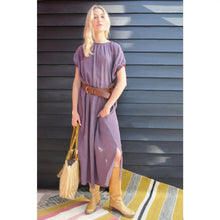 Charger l'image dans la galerie, Robe longue unie Bohême lavande LOLA