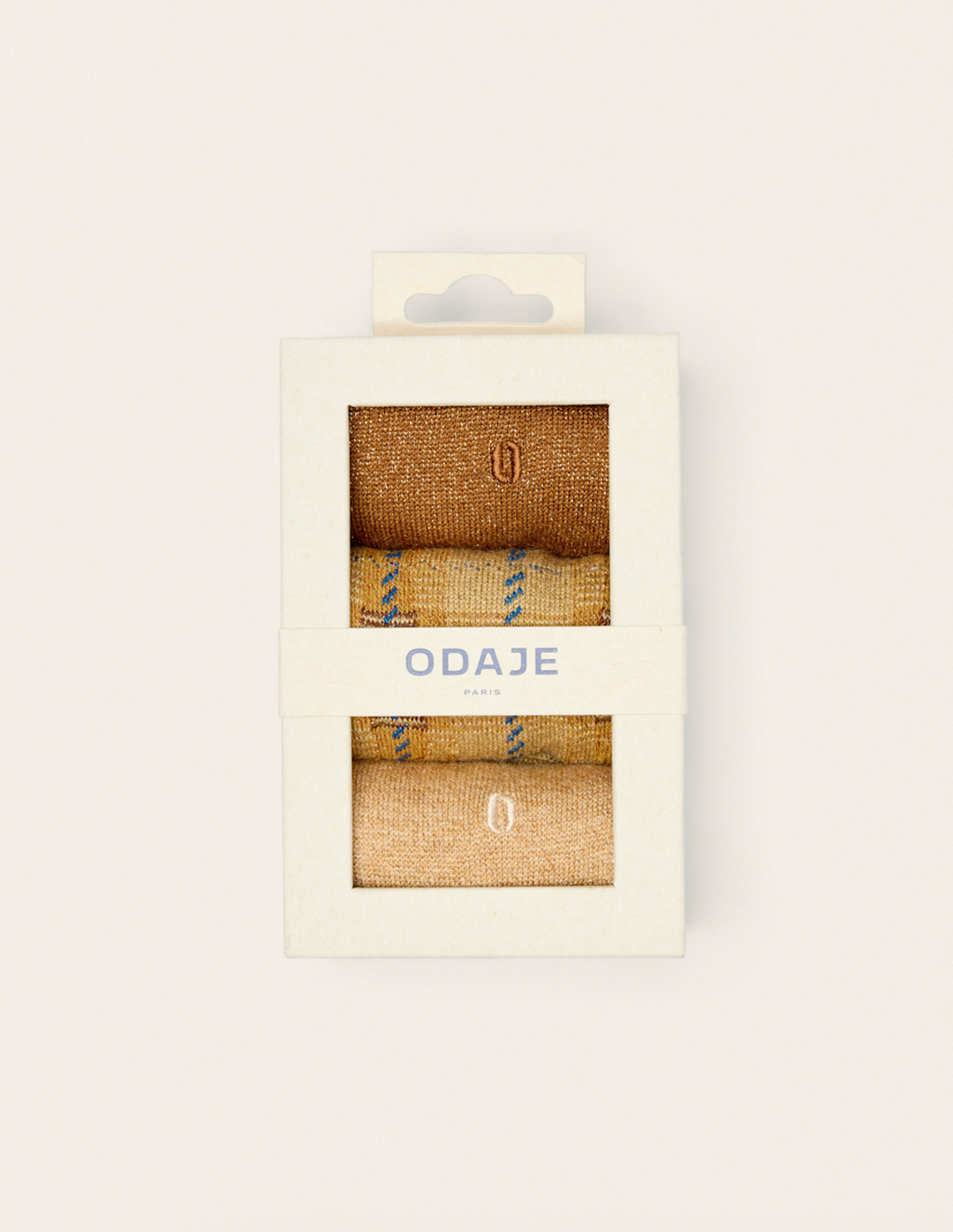 Pack de 3 Chaussettes - Fantaisie tartan et paillettes doré