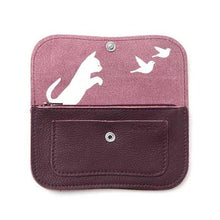 Charger l&#39;image dans la galerie, Portefeuille, Cat Chase, taille M, aubergine