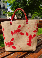 Charger l&#39;image dans la galerie, Homard Rouge Cabas en jute