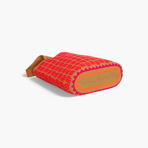 Cabas ovale géométrique Orange soda