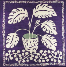 Charger l&#39;image dans la galerie, Carré Laine Monstera Prune
