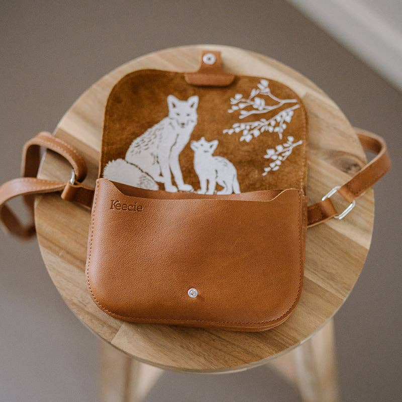 Sac, Little Fox, aspect usé Cognac