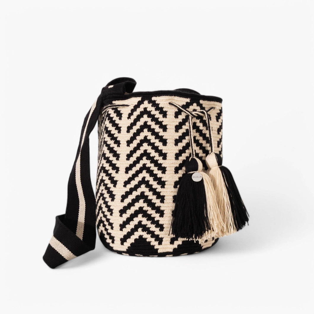 Géométrique noir - Sac rond