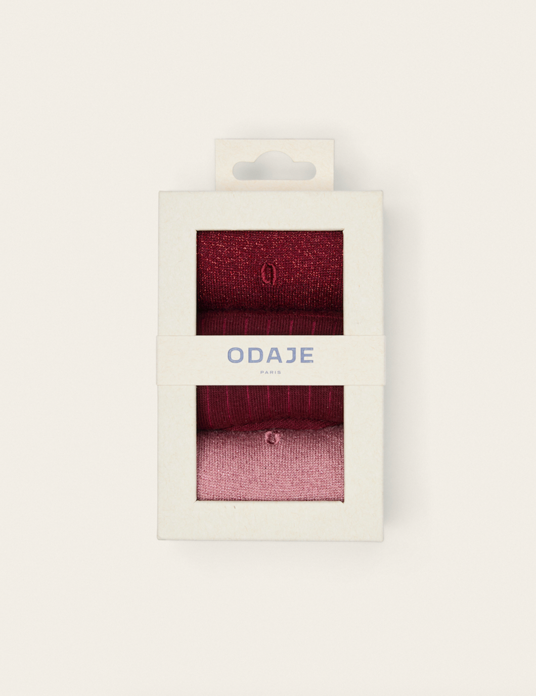 Pack de 3 Chaussettes - paillettes rouge bordeaux rose