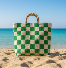 Charger l'image dans la galerie, Sac Rustique Damier Vert