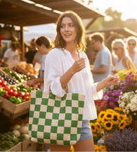 Charger l'image dans la galerie, Sac Rustique Damier Vert