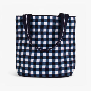 Sac ovale tote Bleu marine