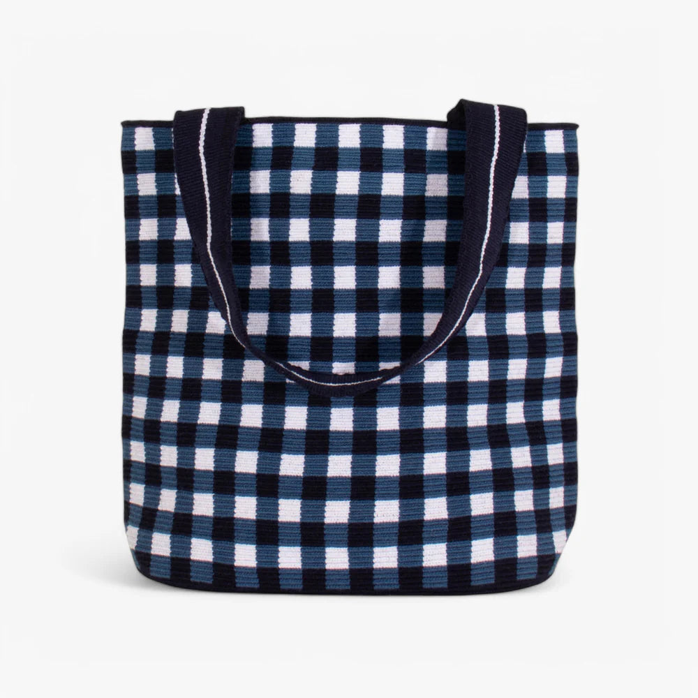 Sac ovale tote Bleu marine