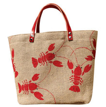 Charger l&#39;image dans la galerie, Homard Rouge Cabas en jute