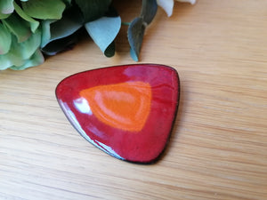 Broche DELTA Rouge orange