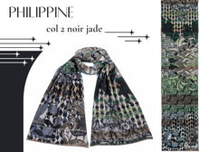 Charger l&#39;image dans la galerie, Philippine col 2 noir jade