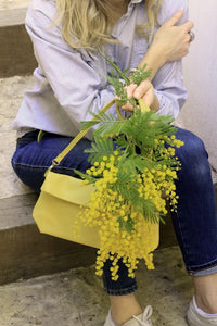 Pochette bandoulière jaune