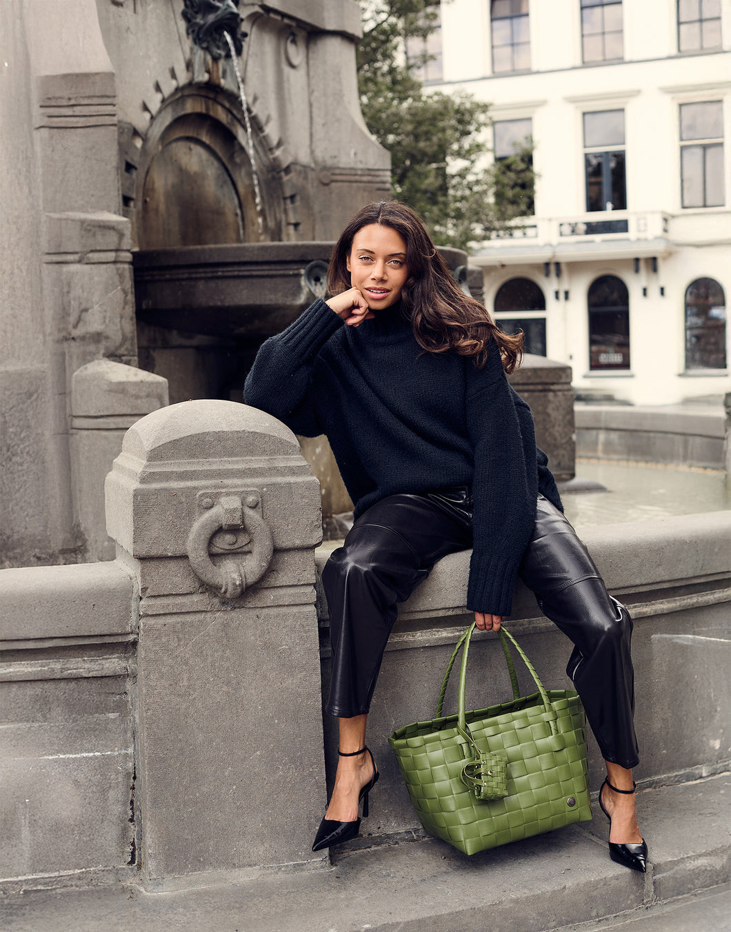 Cabas Paris laurel green