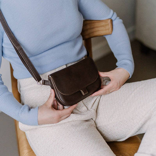 Sac, Little Fox, aspect usé brun foncé