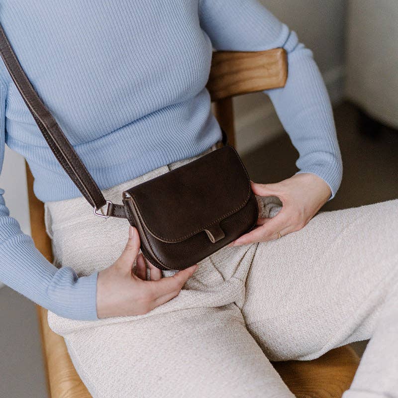 Sac, Little Fox, aspect usé brun foncé