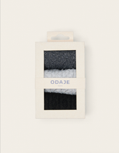 Charger l&#39;image dans la galerie, Pack de 3 Chaussettes - Torsades argenté gris noir