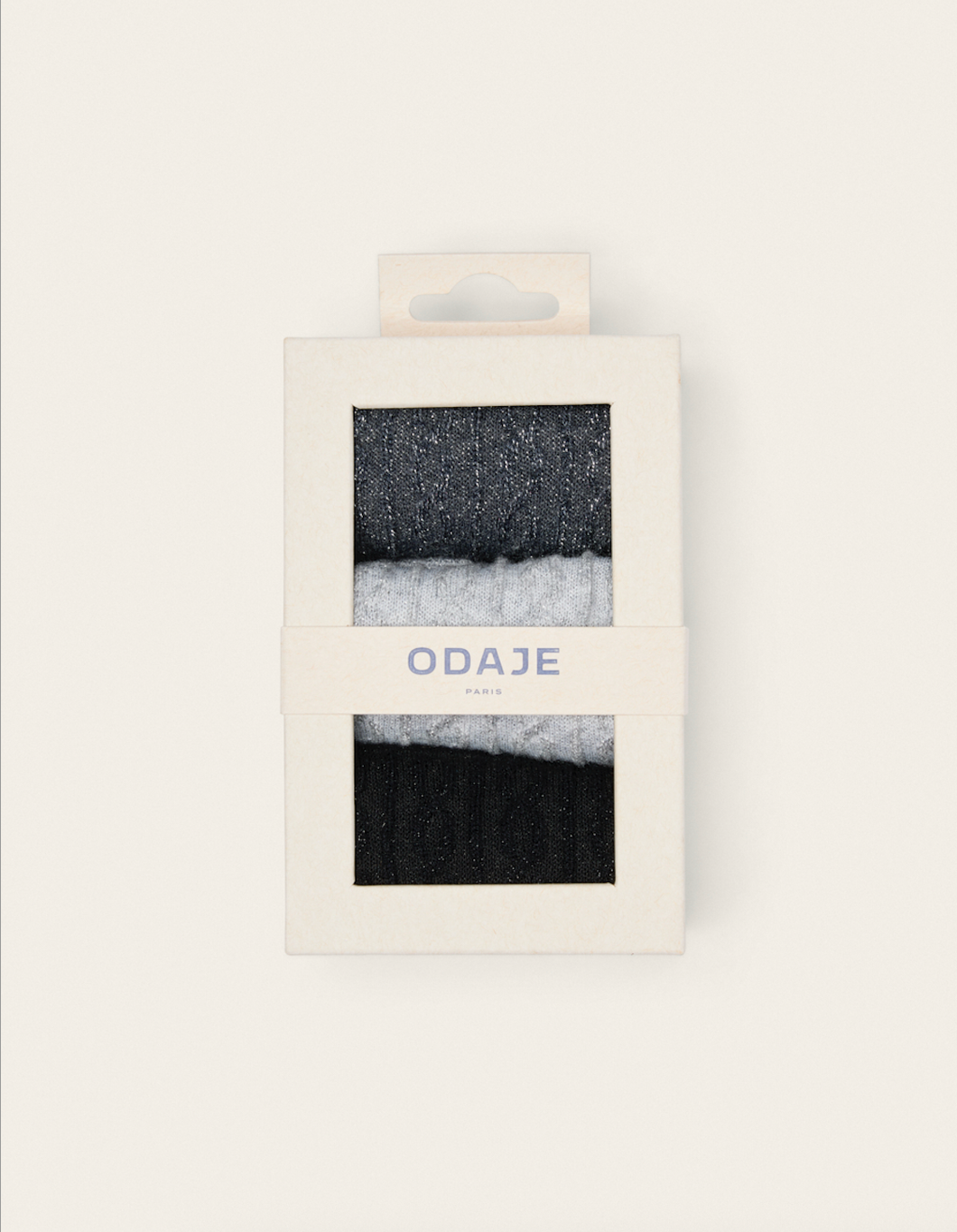 Pack de 3 Chaussettes - Torsades argenté gris noir