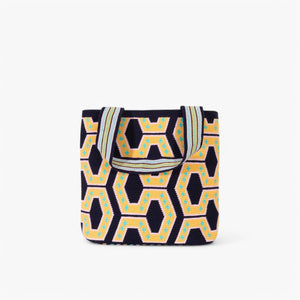 Sac ovale géométrique Bleu marine