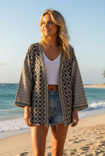 Charger l'image dans la galerie, Kimono Suzani Kaki