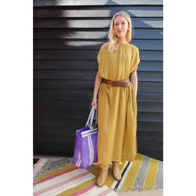 Charger l'image dans la galerie, Robe Longue Unie Bohême safran LOLA