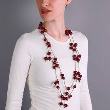 Charger l'image dans la galerie, Collier long double à perles pendantes en résine