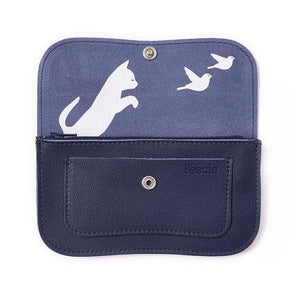 Portefeuille Cat Chase Medium, bleu encre