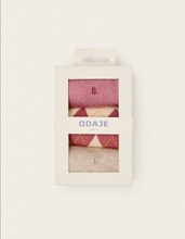 Charger l'image dans la galerie, Pack de 3 Chaussettes - losanges et paillettes beige rose