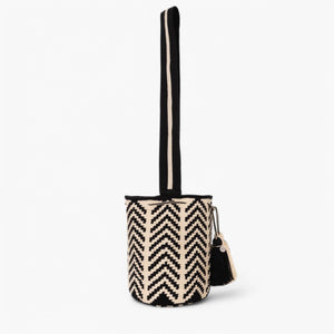 Géométrique noir - Sac rond