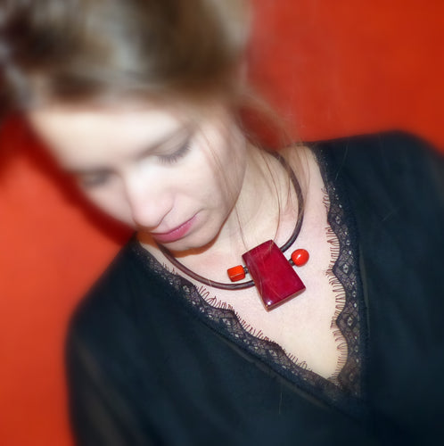 Collier Vice & Versa rouge