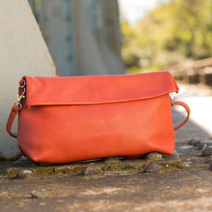 Pochette bandoulière orange